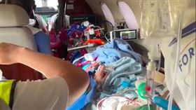 顏先生搭乘醫療專機返台過程。（圖／振興醫院提供）
來源 新媒體