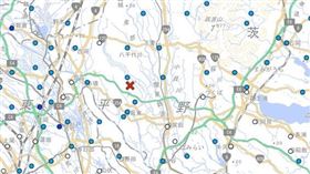 日本茨城縣發生推估規模4.3地震。（圖／翻攝自日本氣象廳）
