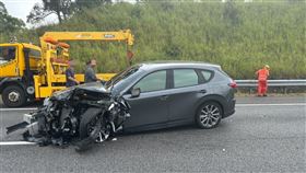 台中,國道,國3,沙鹿,緩撞車,車禍,回堵（圖／翻攝畫面）