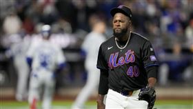 ▲塞維里諾（Luis Severino）國聯冠軍賽G3僅投4.2局退場，今年季後賽首次沒投滿6局。（圖／美聯社／達志影像）