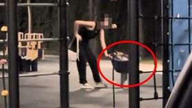 彰化,花壇鄉,火車站,虐狗,公園,旋轉（圖／翻攝抖音@naruto_turtles）