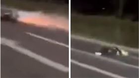  中國交警被撞飛　（圖／翻攝自臉書中國傻事）