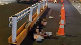 樹林機車、行人碰撞車禍。（圖／翻攝畫面）