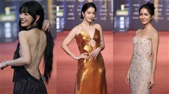 金鐘紅毯3美出爐　背後全裸、倒奶樣樣來