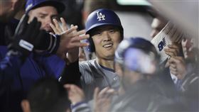 ▲大谷翔平連2天首打席敲安。（圖／美聯社／達志影像）