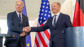 美國總統拜登、德國總理蕭茲。（圖／翻攝自X @POTUS）