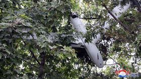 北韓中央通信社19日發布南韓軍用無人機殘骸照。（圖／翻攝自北韓中央通信社kcna.kp）