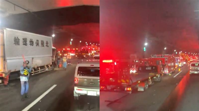 東京高速公路7車事故　20多歲男重傷昏迷