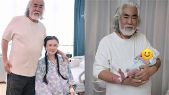 73歲張紀中妻子生了　低頭親吻愛女小腳ㄚ