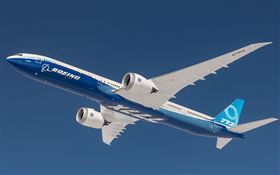 波音777X噴射機。（圖取自波音網頁boeing.com）
