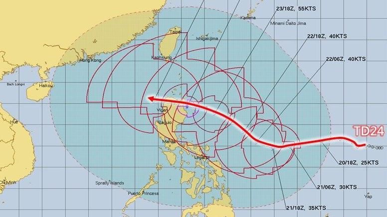 潭美今生成！這2天風雨最劇雨彈紫爆區曝