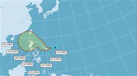 熱帶性低氣壓TD24、準潭美颱風
（圖／氣象署提供）