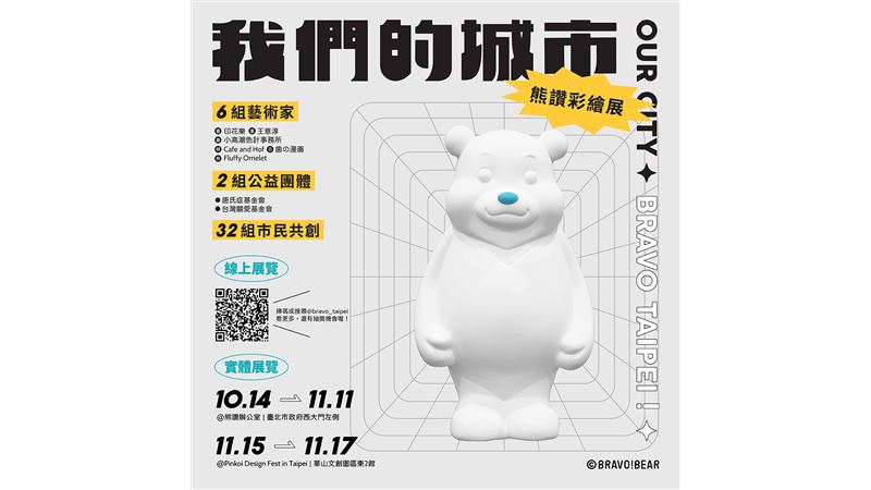 「熊讚彩繪展」市府熊讚辦公室現正展出