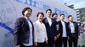 蔣萬安、盧秀燕臺中捷運藍線兩市合作記者會。（圖／北市府提供）