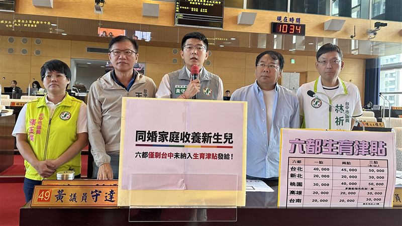 收養父母等同親生　中市允生育津貼納同婚