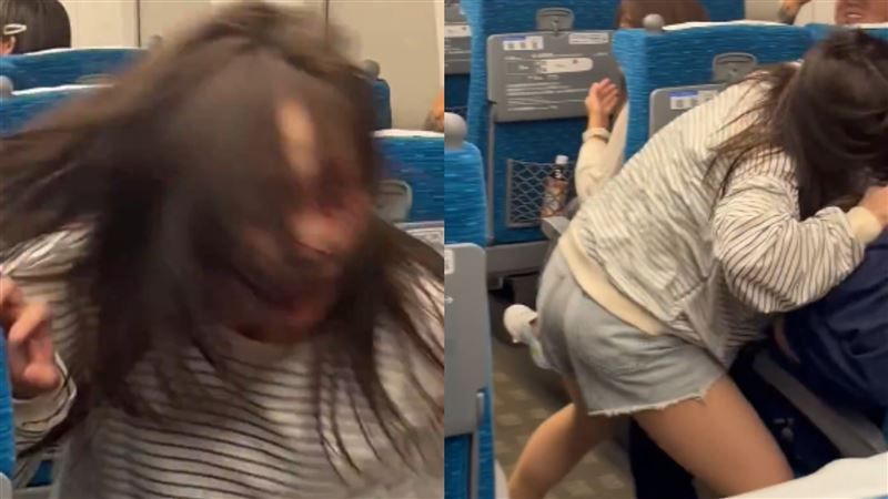 真人版屍速列車！女子新幹線染血撕咬路人