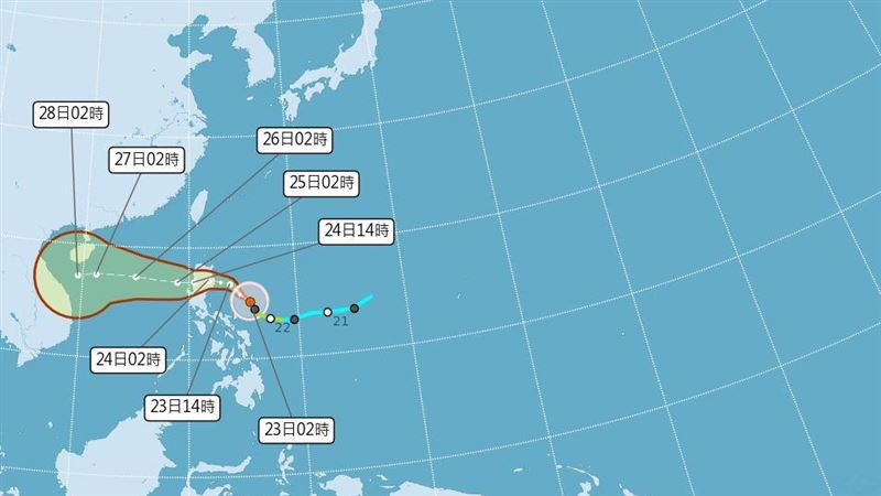 潭美颱風共伴　連續3日防豪雨