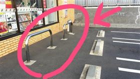 日本便利商店常見１物（鐵柵欄），台灣卻沒有，防車輛暴衝，網友恍然大悟(圖／翻攝自日本人的歐吉桑粉專)