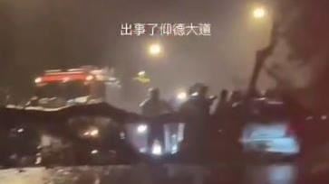 新／仰德大道封路了　狂風暴雨吹倒路樹