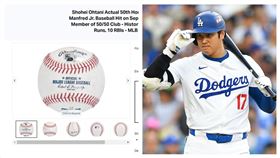 ▲大谷翔平第50轟球買家是台灣企業。（圖／翻攝自Goldin拍賣網站／美聯社／達志影像）