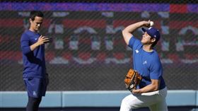 ▲道奇總教練羅伯茲（Dave Roberts）說大谷翔平不可能在世界大賽登板。（圖／美聯社／達志影像）