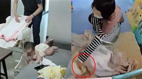 離譜行徑，媽媽說隨便調監視器就能看到。（圖／翻攝畫面）
