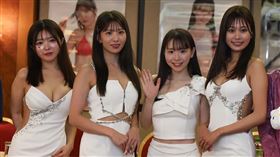 KOKI（左起）善場麻美、山岸綺花、藤田梢、前田美波和加賀優作，今（25日）與媒體小敘，明天將參加臺灣同志遊行。（奧視提供）