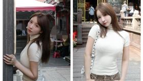 三上悠亞加碼PO出朝聖龍山寺的側拍照。（圖／翻攝ig）