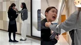 元配跑到LV專櫃找小三理論。（圖／翻攝自微博）