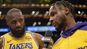 ▲布朗尼（Bronny James）（右）將要前往G聯盟磨練。（圖／美聯社／達志影像）