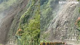 高雄藤枝聯外道路昨(28)日已出現災情！上午約9時再度發生土石崩塌情形，道路中斷雙向無法通行。（圖／林業及自然保育署屏東分署提供）