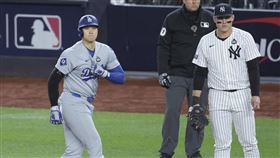 ▲大谷翔平2度上壘。（圖／美聯社／達志影像）