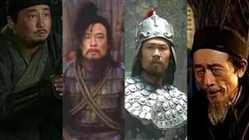 糜芳（左起）、馬謖、諸葛瞻、譙周。(影視圖/翻攝百度百科)