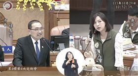 議員陳乃瑜質詢市長侯友宜。（圖／陳乃瑜辦公室提供）