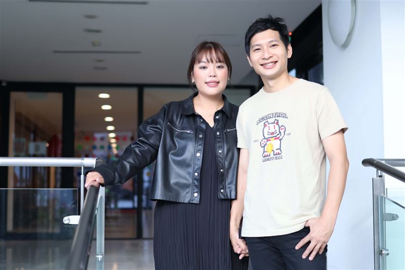 女友紫布爾正若一年前接受專訪時身材較為圓潤。（圖／記者鄭孟晃攝影）