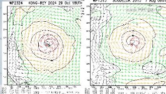 最胖強颱康芮暴風圈320公里　超越蘇迪勒