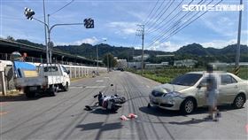 台中,潭子,左轉,車禍,重傷,騎士（圖／翻攝畫面）