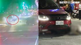 ▲20歲女騎士最後身影曝光，來不及煞車撞上左轉車，整個人噴飛騰空甩進對向車輪下。（圖／記者簡榮良攝影）