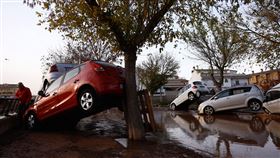 暴雨襲擊西班牙。（圖／路透社／達志影像）