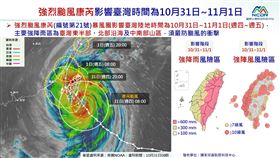 康芮颱風,康芮颱風路徑
（圖／國家災害防救科技中心提供）