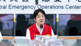 賴清德赴中央災害應變中心視察防災整備工作（圖／總統府提供）
