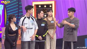 星二代(左起)林吟蔚、林亭翰、韓靖、焦曼婷、鹿希派齊聚錄製。（圖／八大提供）