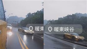 麥拉倫「颱風天雙黃線超車」，打滑險撞遊覽車。（圖／翻攝自IG）