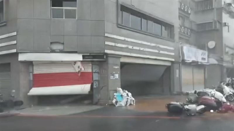 康芮吹爆鐵捲門　網喊陳揮文：出來上班啊
