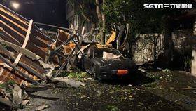 災情,保時捷,街道,颱風,新北市,台灣,康芮