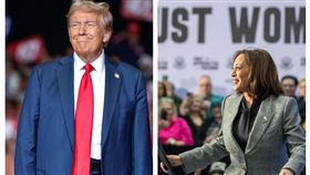 美選決戰！川普跟賀錦麗激烈交鋒。（圖／翻攝自兩人臉書）