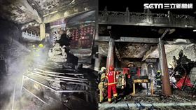 這場火災造成天王殿前半部被燒得焦黑，至少3尊天王佛像碳化。