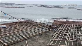 康芮強風毀蚵棚! 漁民控