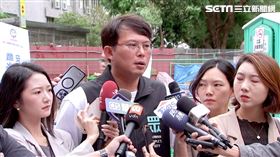 黃國昌出席「新北市政府消防局第一大隊、海山中隊暨莒光分隊廳舍興建工程動土典禮」接受媒體聯訪。