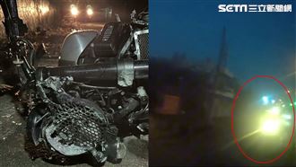 瞬間曝！「官兵6秒慘叫」騎士斷魂車碎了